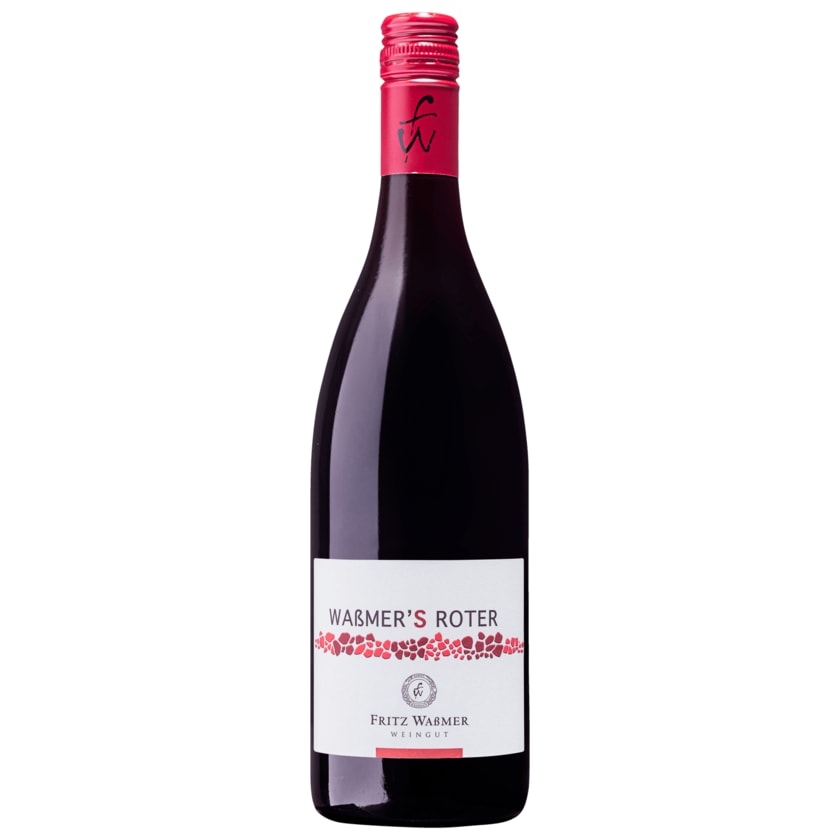 Waßmer's Roter Rotwein Cuvée QbA trocken 0,75l